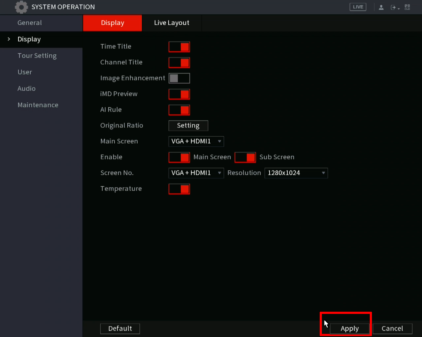 Enabling & Configuring Sub Screen – ICRealtime